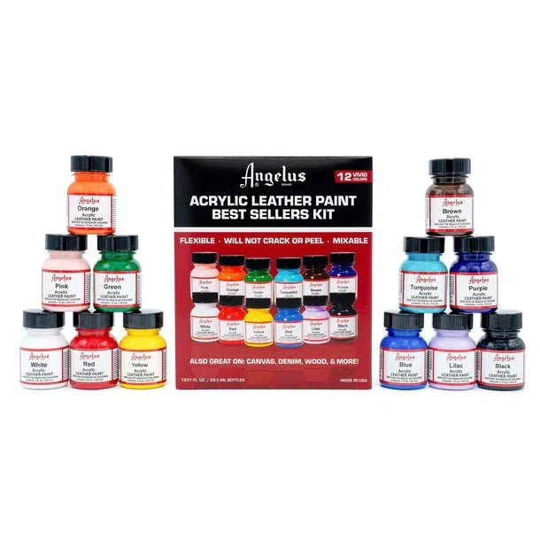 Kit con 12 colores más vendidos- Angelus- 1oz