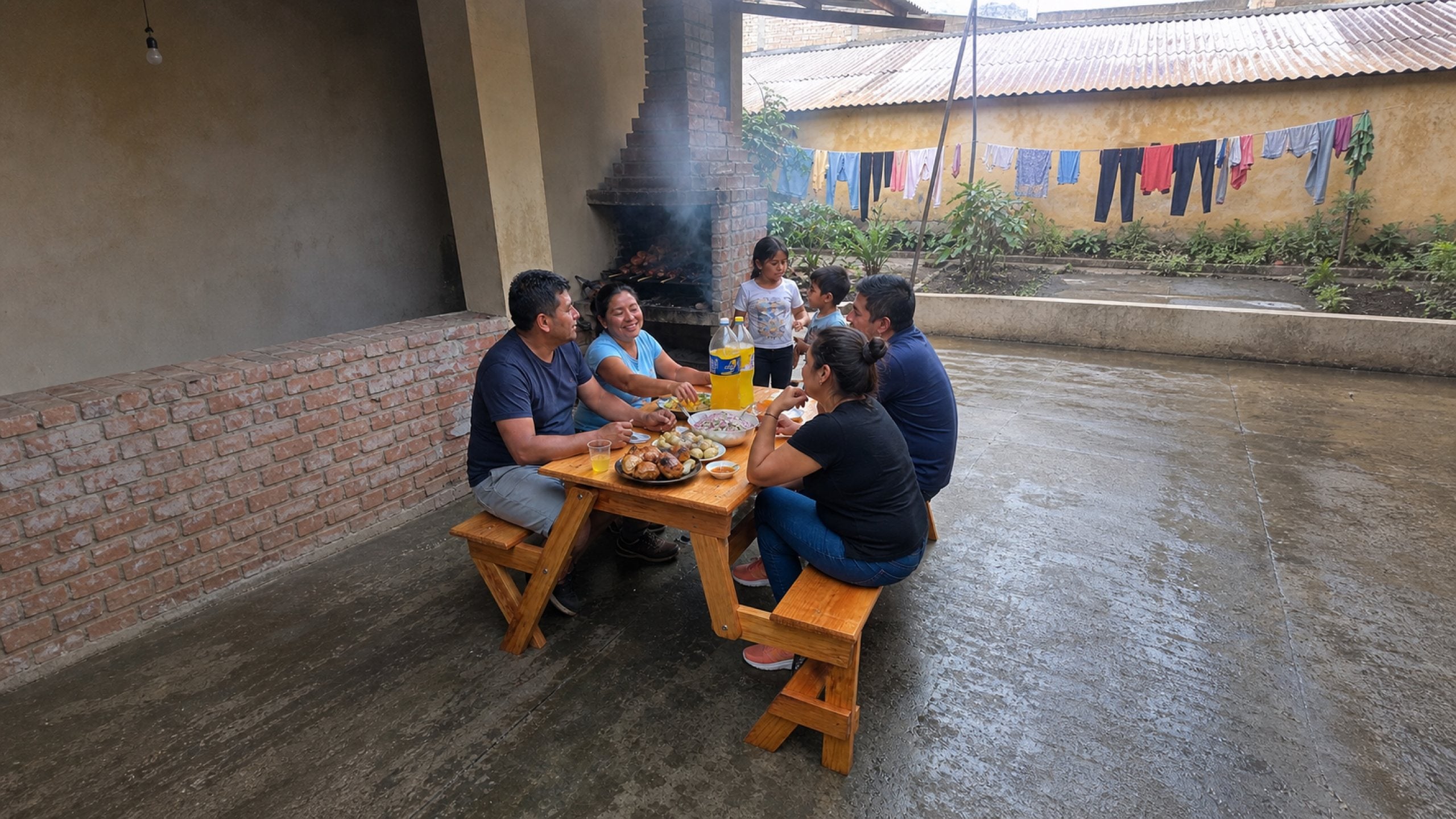 Modo mesa, parrilla dominguera