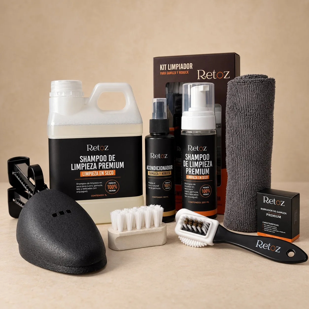Kit para Gamuza y Nobuck Retoz PLUS con 3 Extras