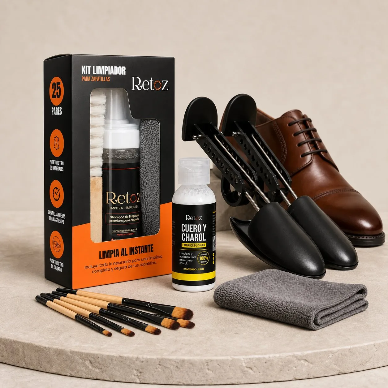 Combo Completo para Cuidar Zapatos de Vestir