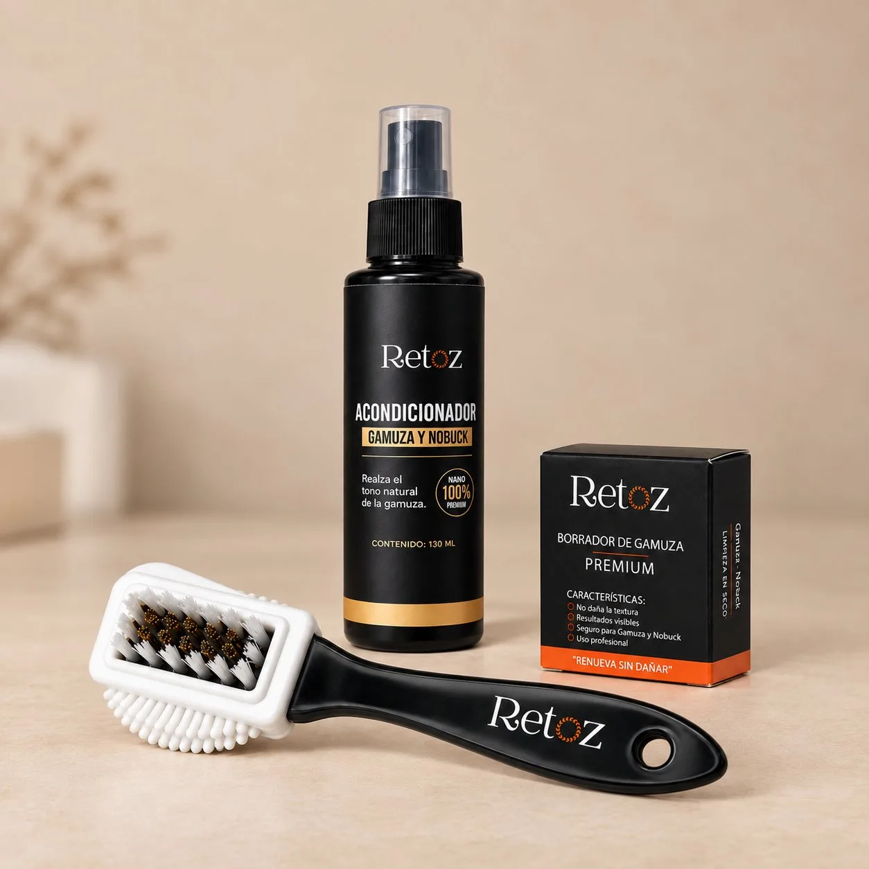 Kit Gamuza Dúo: Renovador + Cepillo 3 en 1 + Borrador