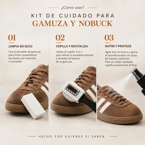 Kit Gamuza Dúo: Renovador + Cepillo 3 en 1 + Borrador