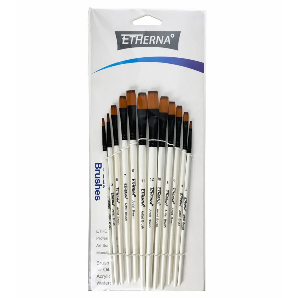 Pinceles Artist Brushes -Etherna . x12 Unidades del numero 1 al 12 