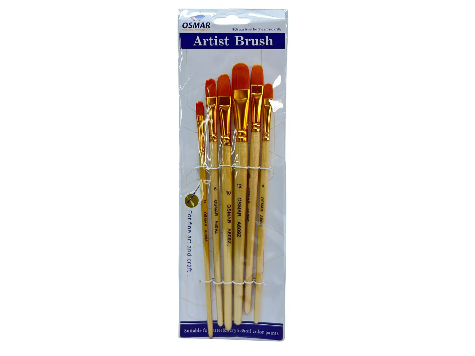 Pack Pinceles Lengua de Gato x6